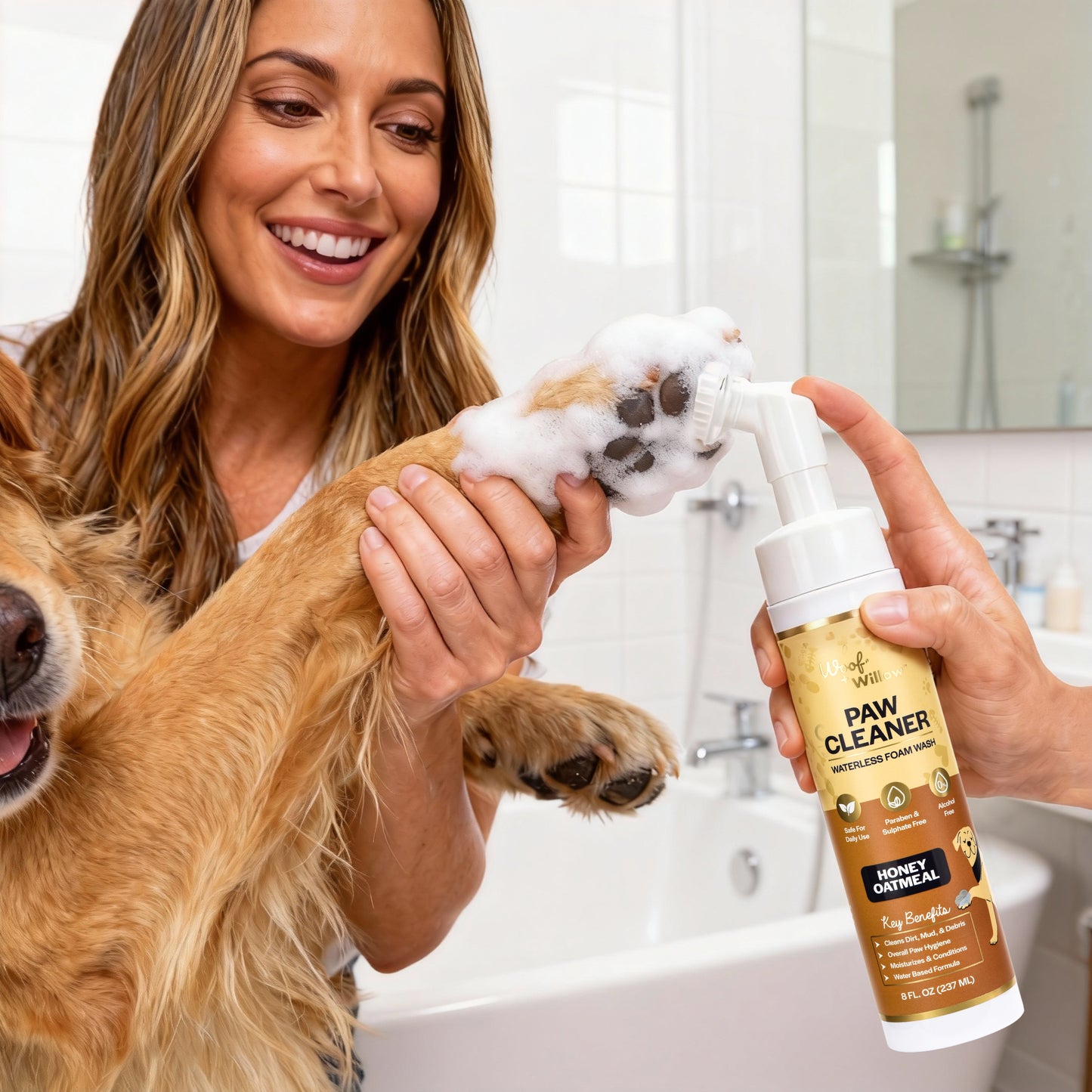 Limpiador de Patas Espumoso para Mascotas - 8 OZ
