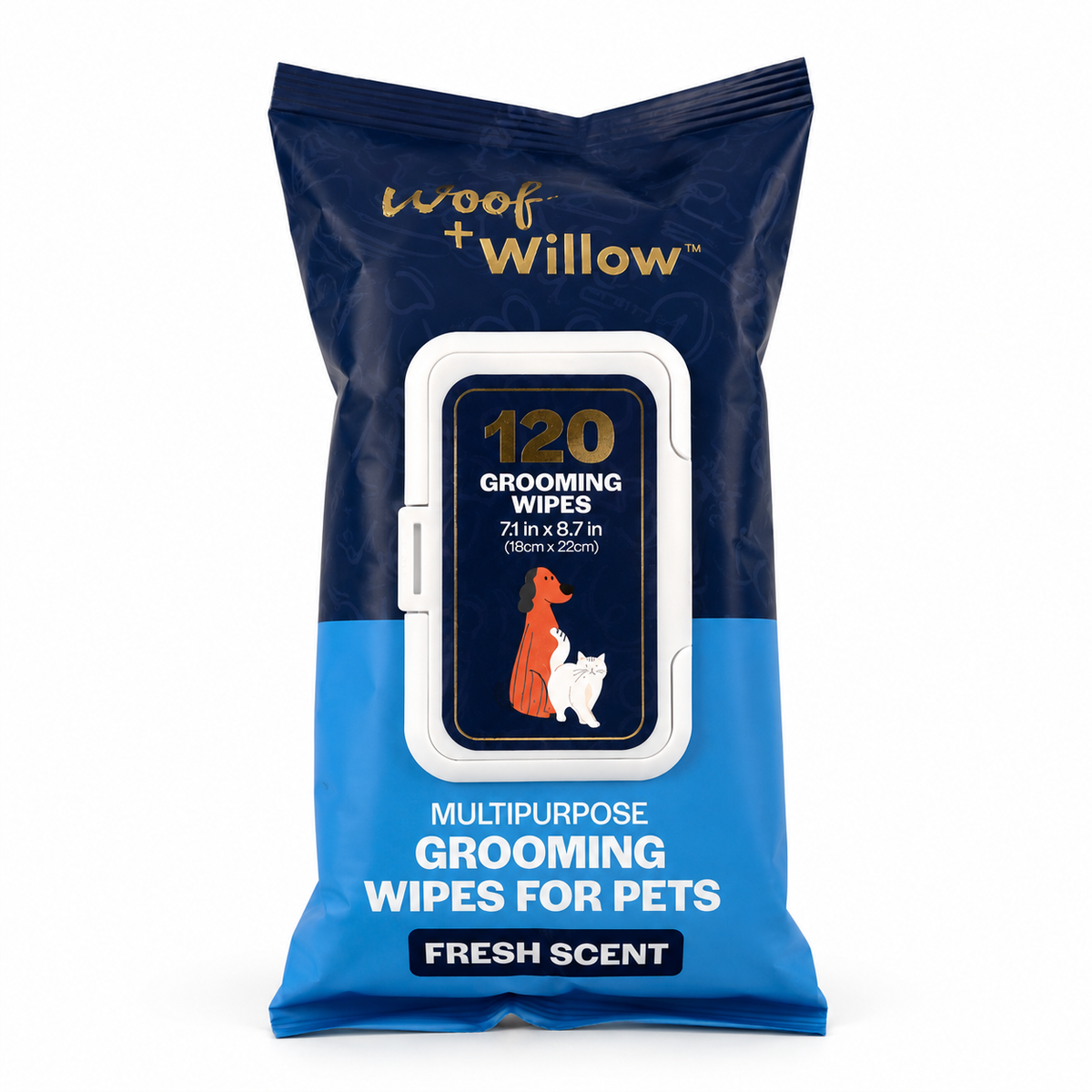 120pk - Multipurpose Grooming Wipes, Fresh Scent