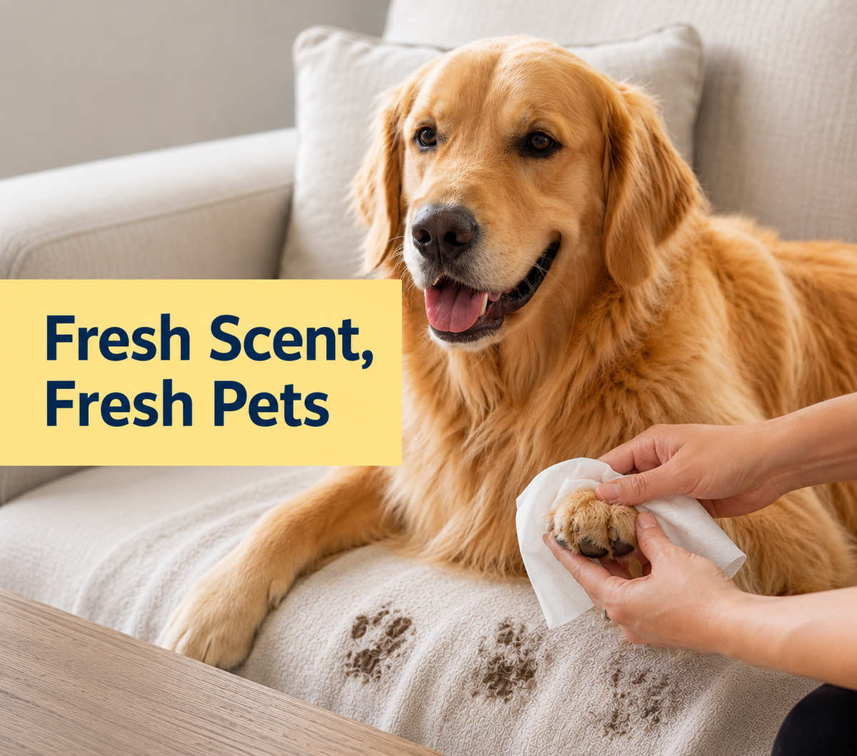 120pk - Multipurpose Grooming Wipes, Fresh Scent