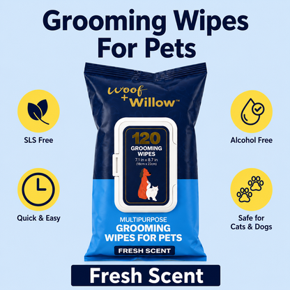 120pk - Multipurpose Grooming Wipes, Fresh Scent